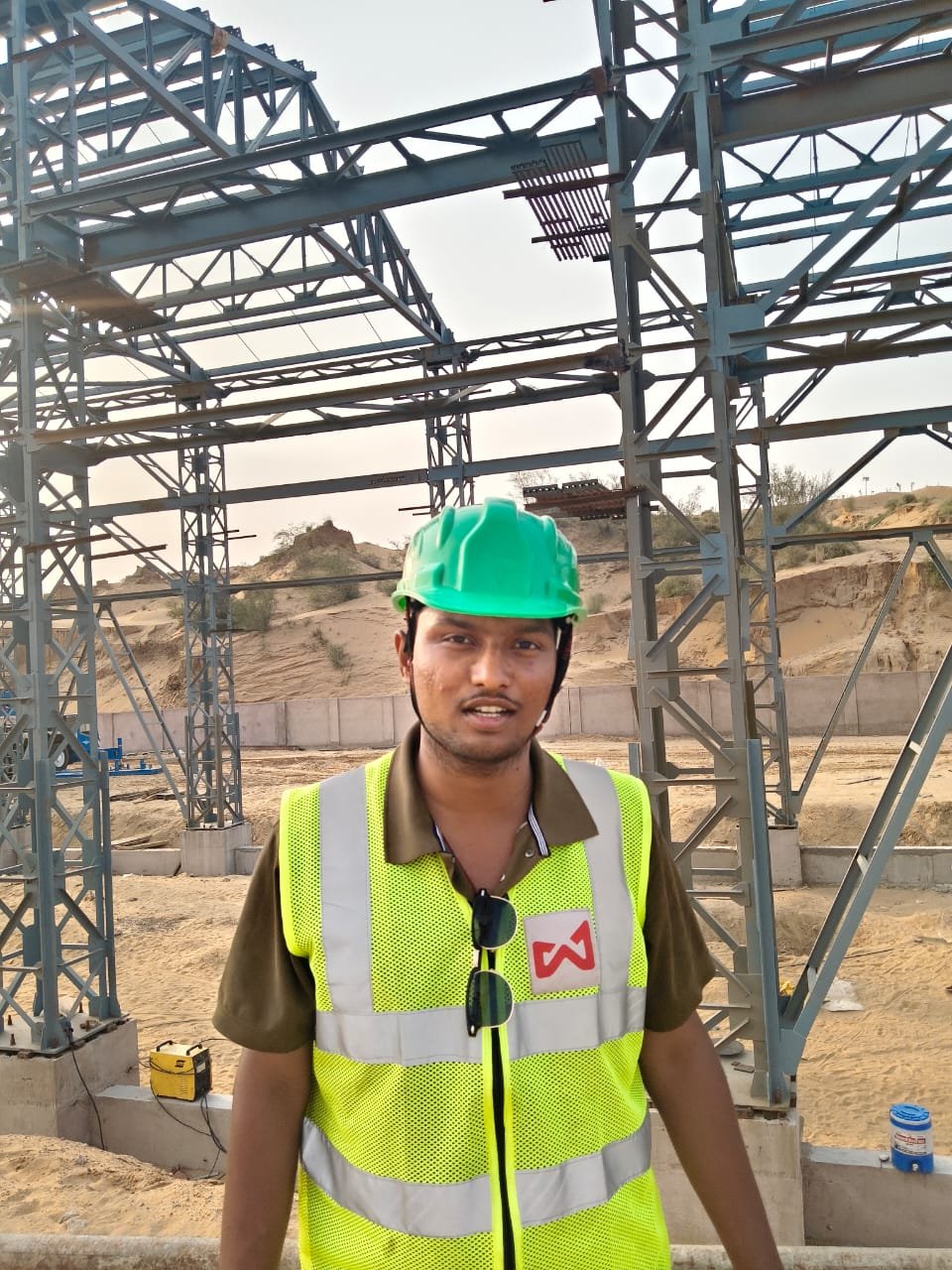 Ayush Tiwari at a construction worksite