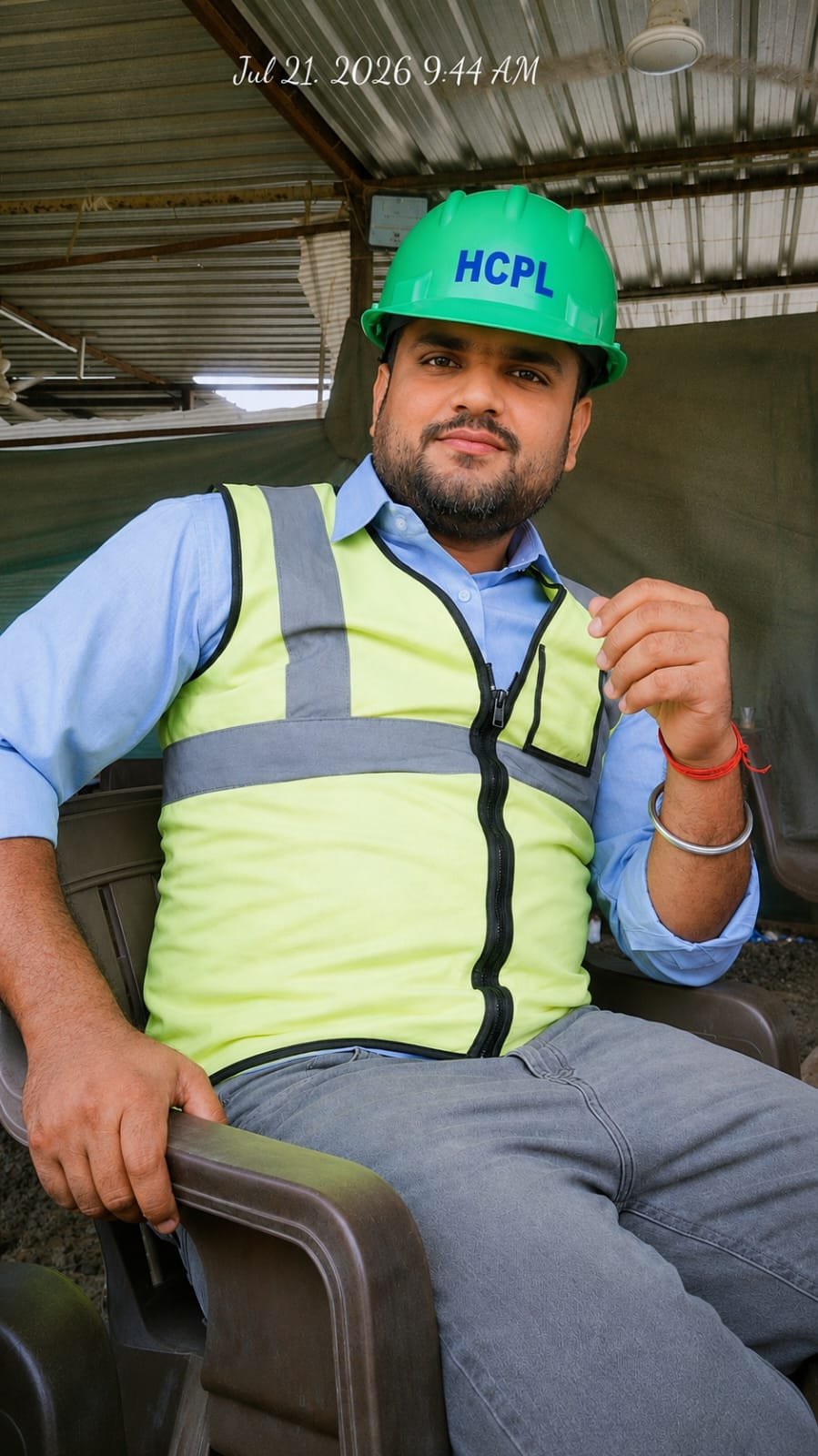 Krishn Kant Jha wearing HCPL safety gear