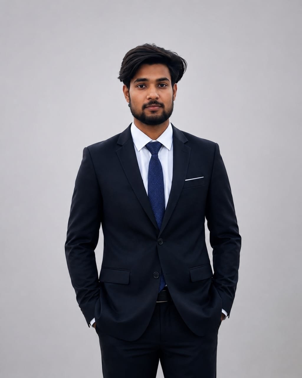 Ekram Khan in formal attire